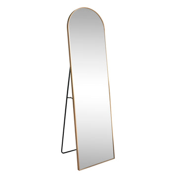 Adrian 16 in. W x 59 in. H Large Arched Metal Framed Floor Full-Length Mirror - JONATHAN Y